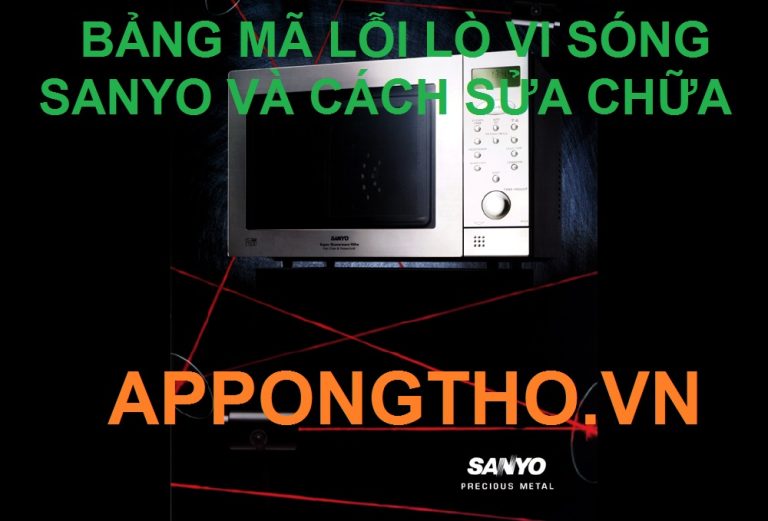 Bảng Mã Lỗi Lò Vi Sóng Sanyo Inverter & Cách Khắc Phục An Toàn