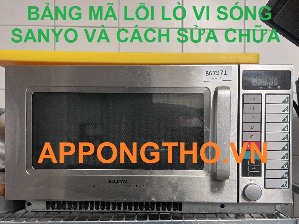 Mã lỗi lò vi sóng Sanyo là gì?