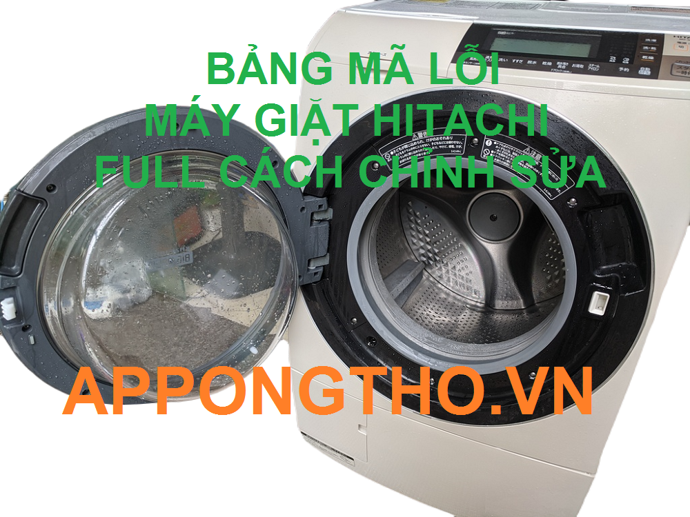 Định nghĩa mã lỗi máy giặt Hitachi