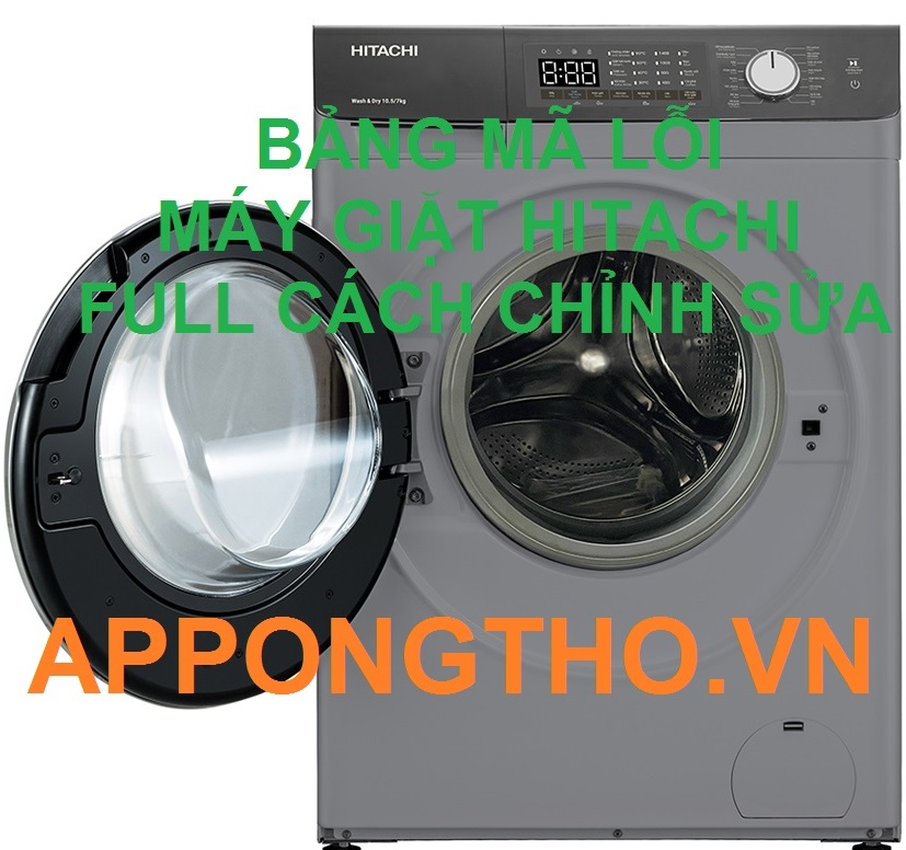 Bảng mã lỗi máy giặt Hitachi