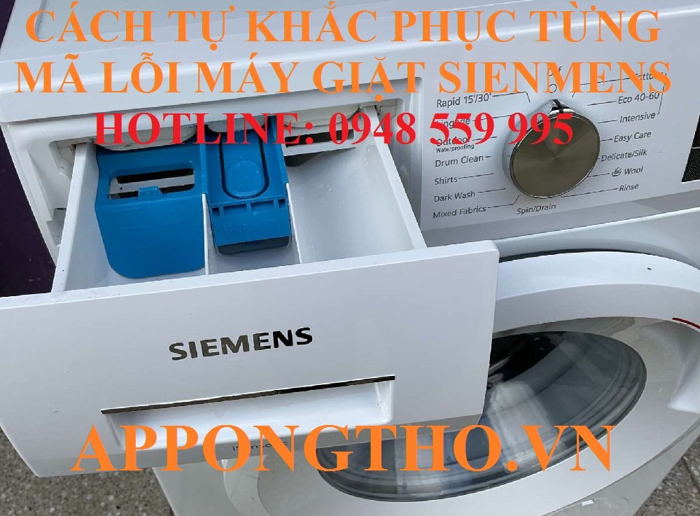 2. Máy giặt Siemens – Lỗi hiển thị