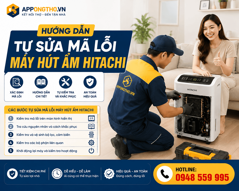 Mã lỗi máy hút ẩm Hitachi là gì?