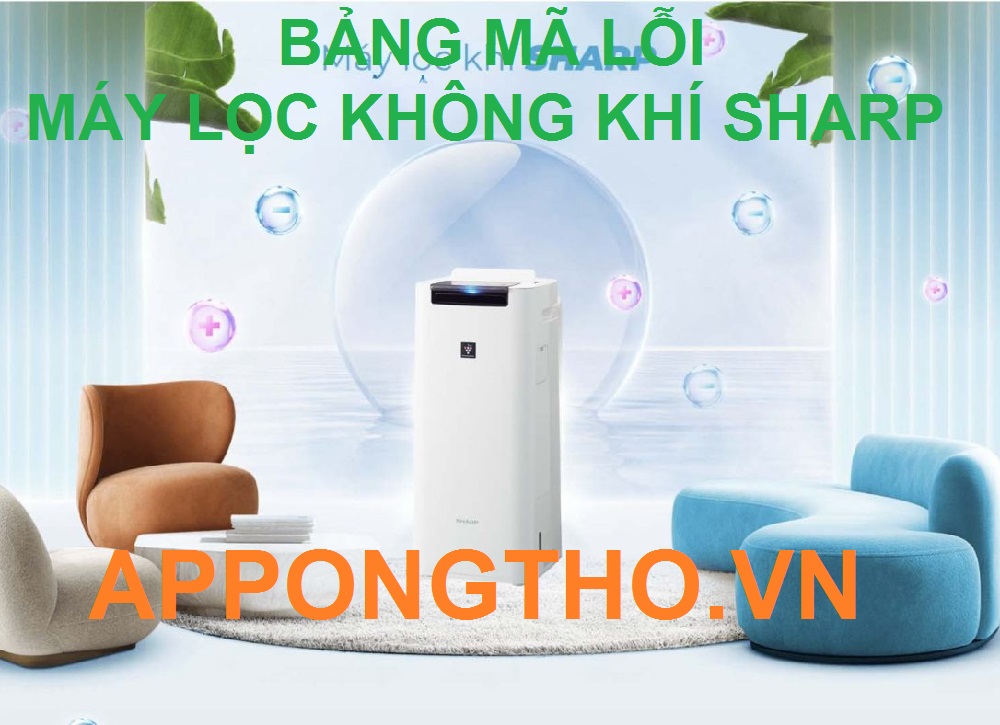 Bảng Mã Lỗi Máy Lọc Không Khí Sharp Inverter & Nội Địa Nhật 110V