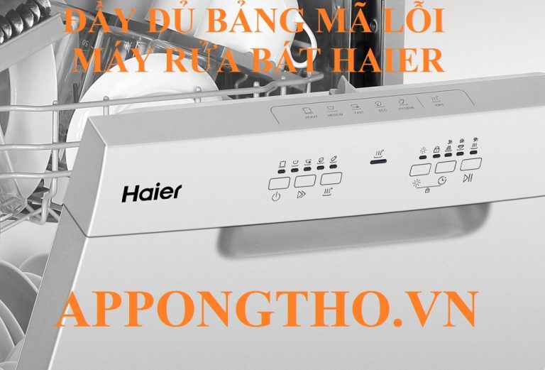 Bảng Mã Lỗi Máy Rửa Bát Haier & Cách Khắc Phục Chuẩn An Toàn