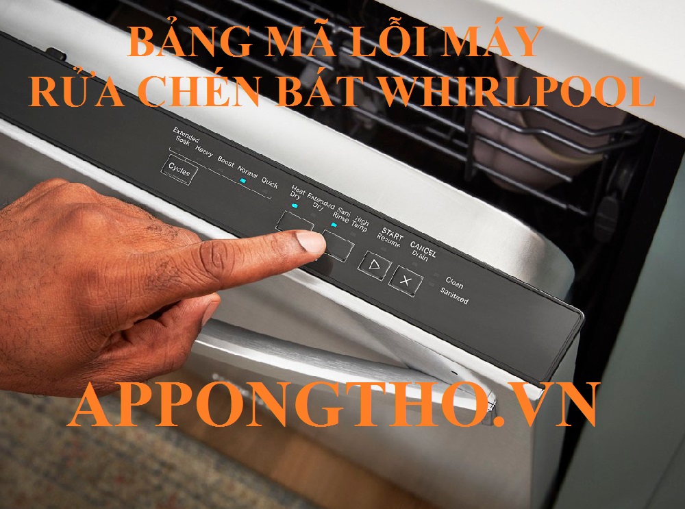 Bảng Mã Lỗi Máy Rửa bát Whirlpool & Cách Khắc Phục Từ A-Z