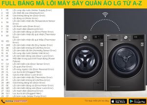 Full Bảng Mã Lỗi Máy Sấy Quần Áo LG | Giải Pháp Khắc Phục Từ A-Z