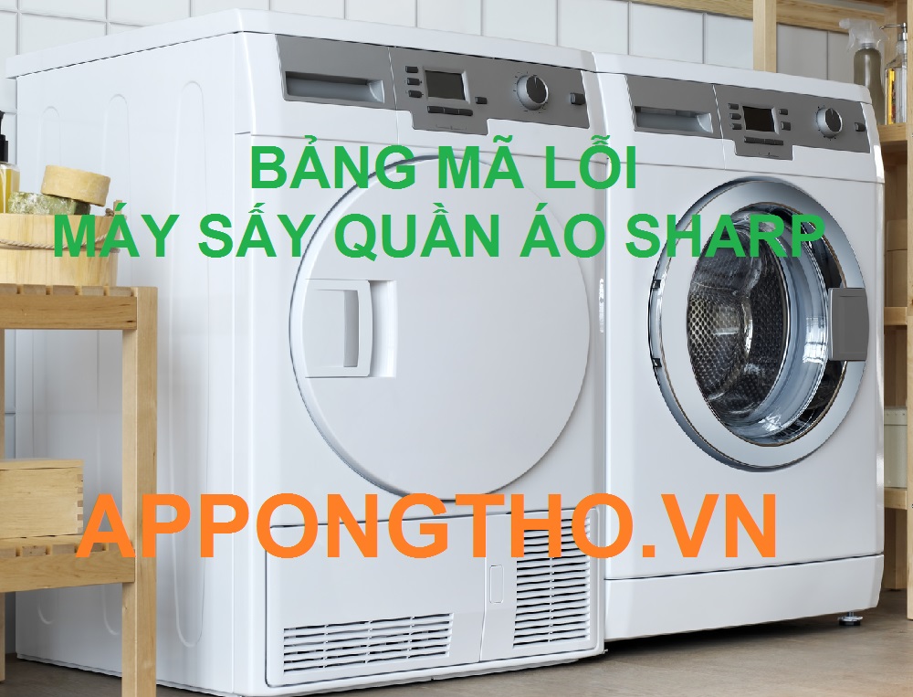 Định nghĩa mã lỗi máy sấy quần áo Sharp