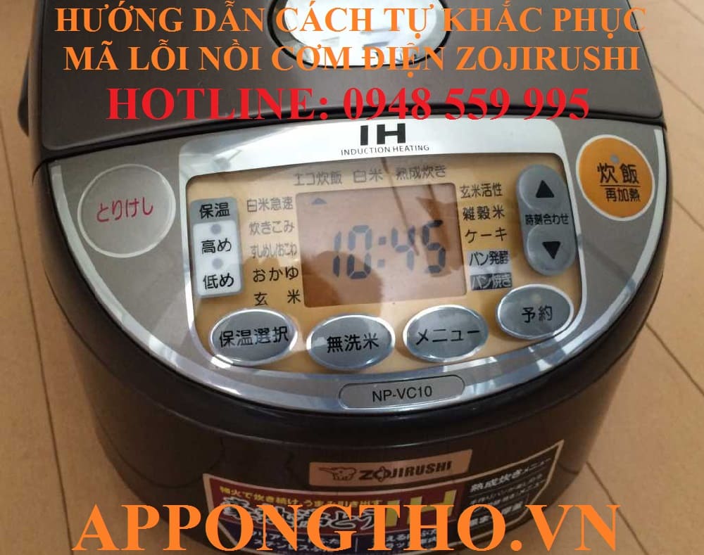 Lợi ích khi hiểu ý nghĩa mã lỗi nồi cơm điện Zojirushi