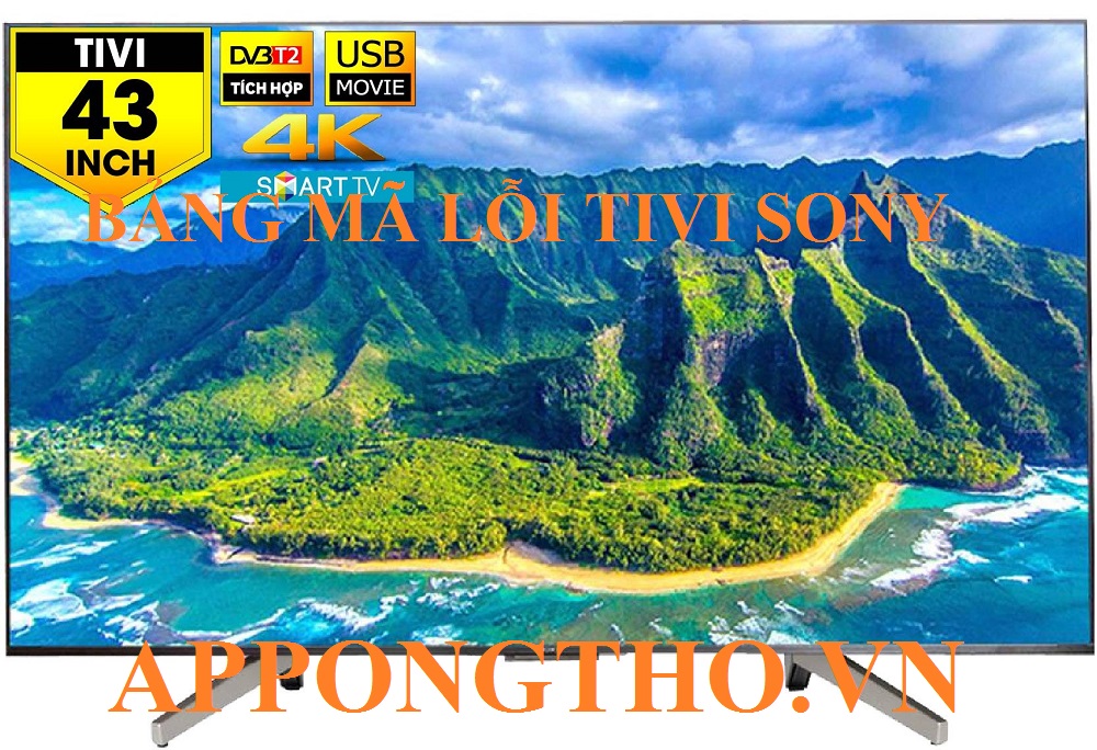 Mã lỗi tivi Sony là gì?