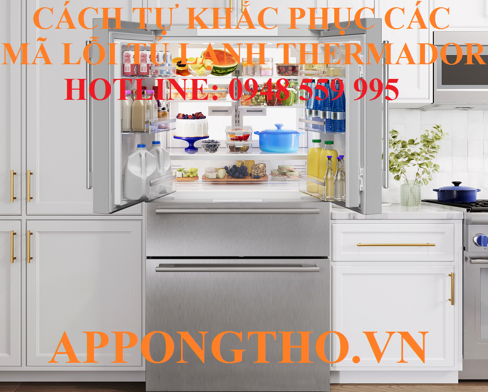 15) Khắc phục cửa tủ (Lỗi DF, AL03) tủ lạnh Thermador