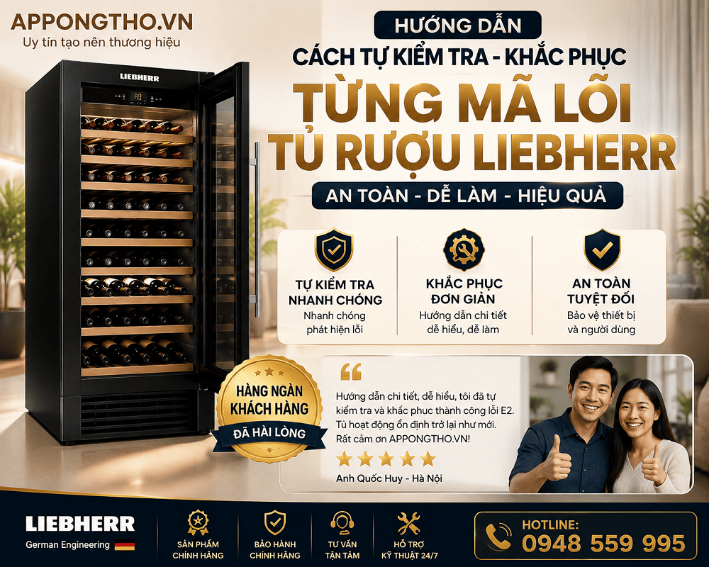 Dịch vụ sửa mã lỗi tủ rượu Liebherr