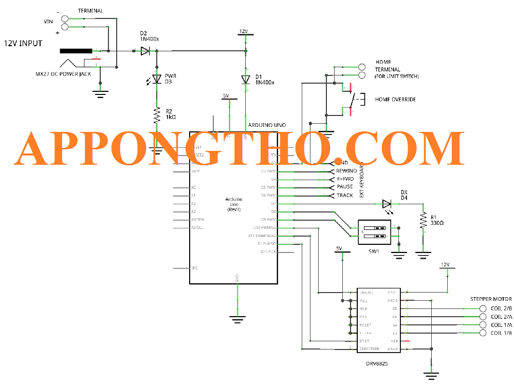 Sơ đồ mạch nguồn 12V