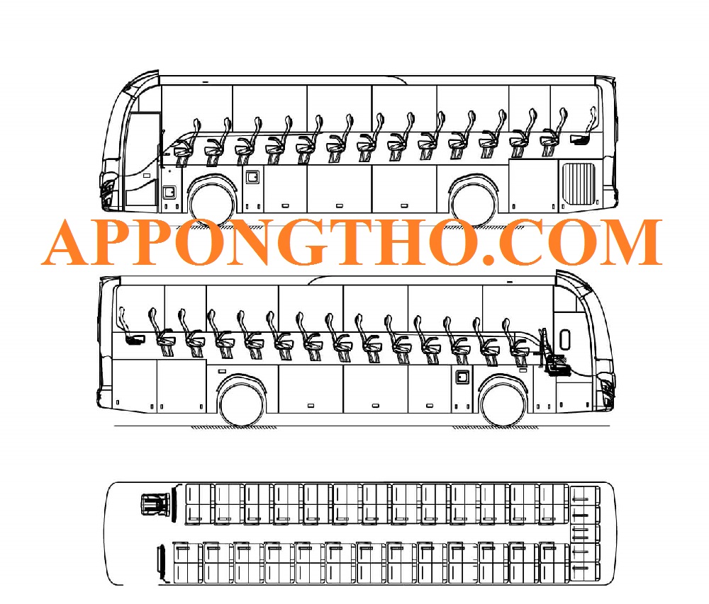 Sơ đồ ghế xe giường nằm 2 tầng 24, 34, 45 chỗ