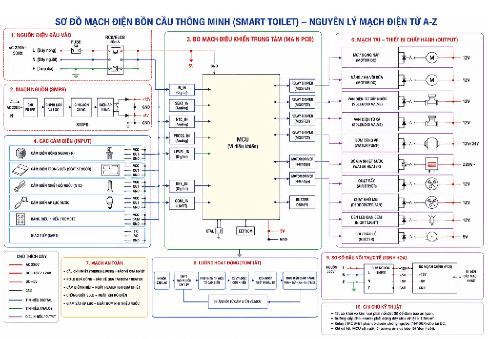 3. Khối điều khiển trung tâm (Main PCB / MCU)