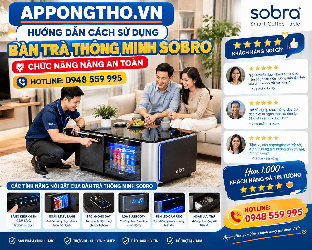 15 Sự cố thường gặp trên bàn trà Sobro