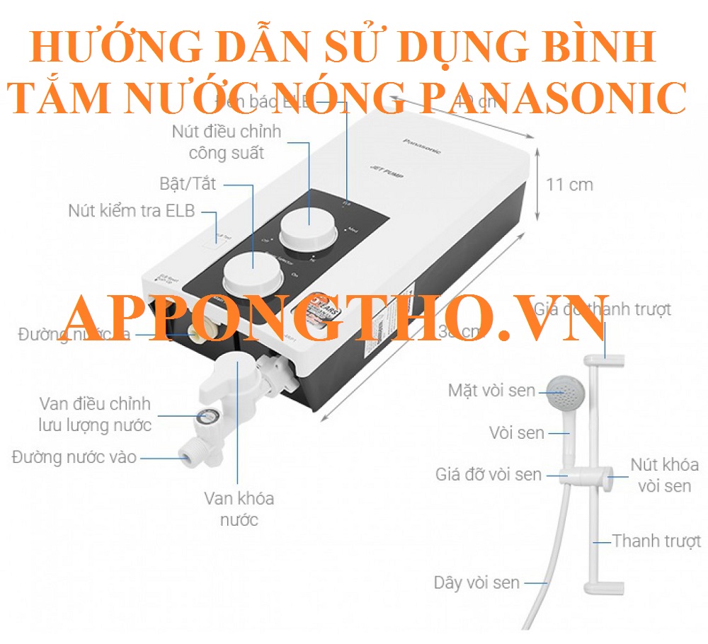 8 Lưu ý sử dụng bình tắm nước nóng Panasonic an toàn