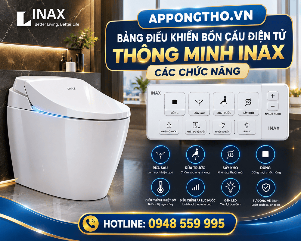 Hướng Dẫn Sử Dụng Bồn Cầu Thông Minh INAX Các Chức Năng