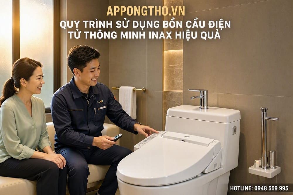 Hướng dẫn sử dụng bồn cầu thông minh INAX