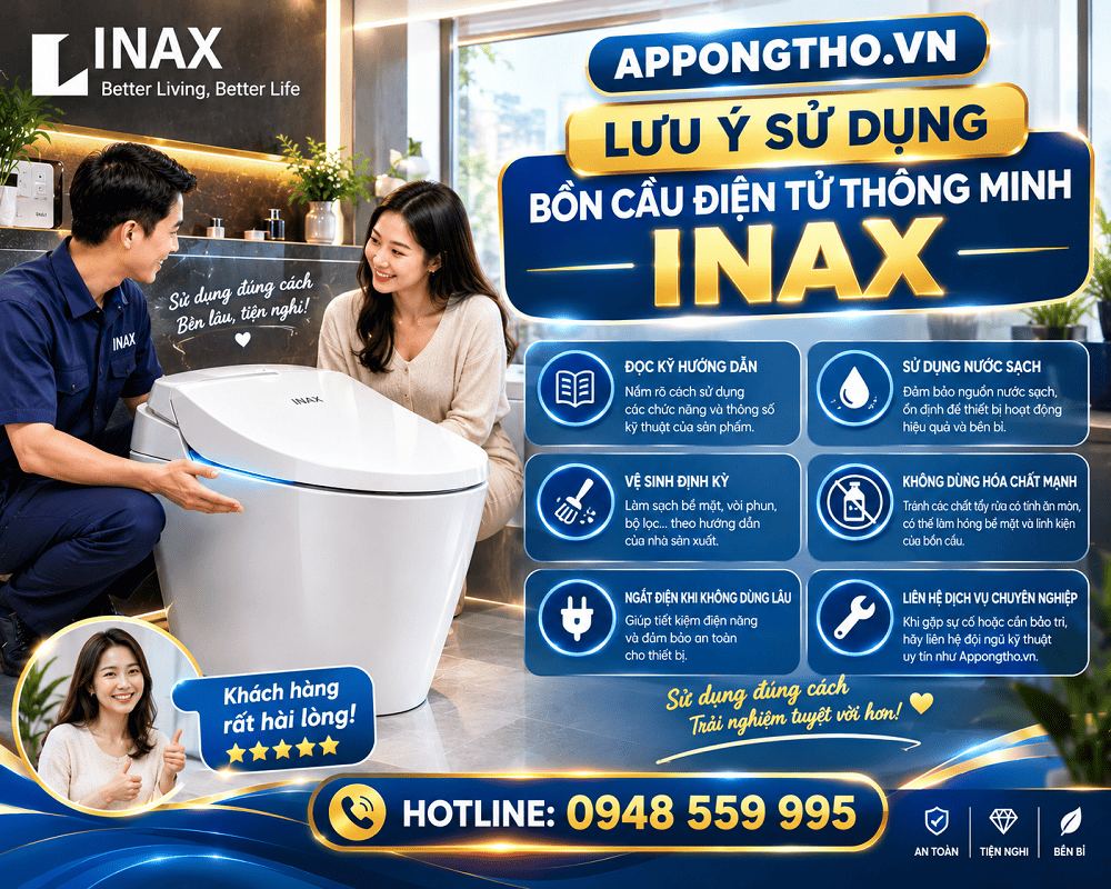 Các lợi ích khi cách sử dụng bồn cầu điện tử thông minh INAX