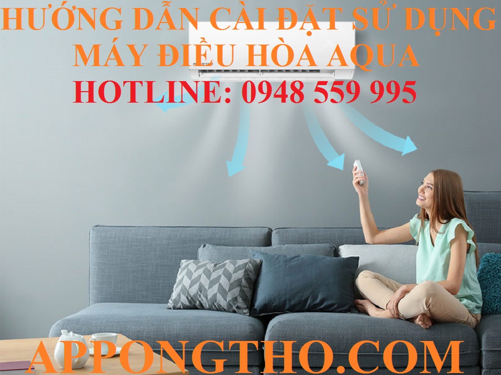 3. Cách tăng nhiệt độ (Temp +) trên điều hòa Aqua