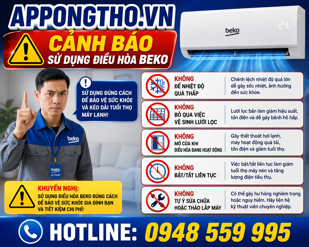 8 Dấu hiệu thường gặp khi sử dụng điều hòa Beko