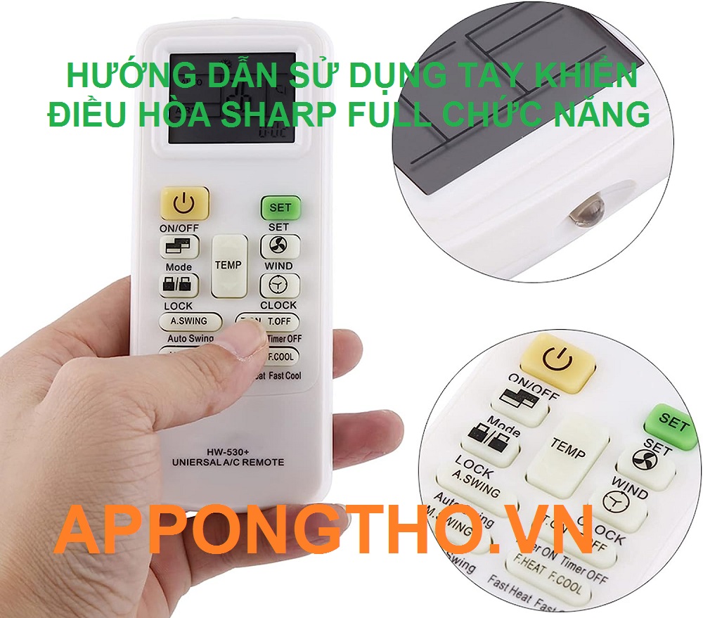 Bảng điều khiển điều hòa Sharp