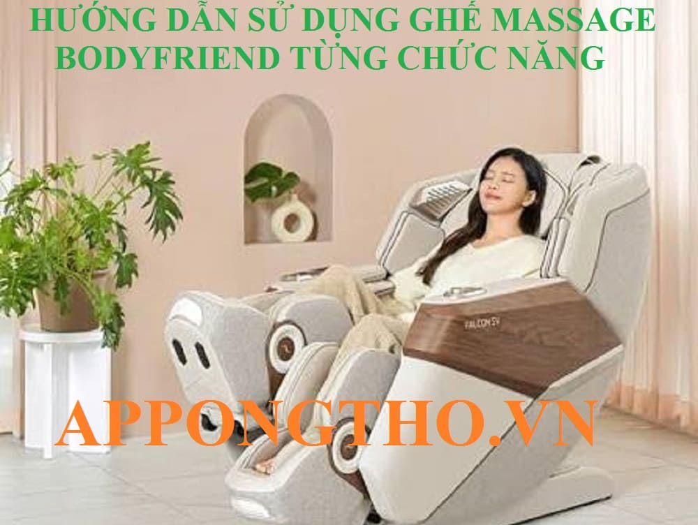 14. Dừng massage Stop (⏹) trên ghế Massage Bodyfriend