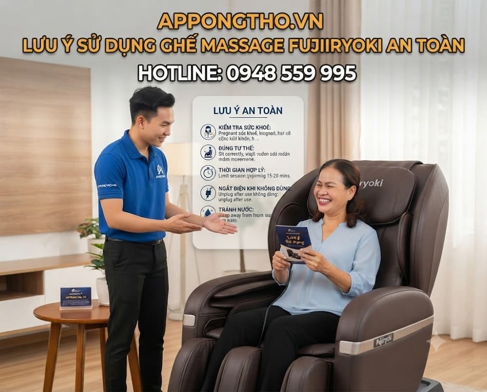 10. Cài đặt thời gian ghế Massage Fujiiryoki
