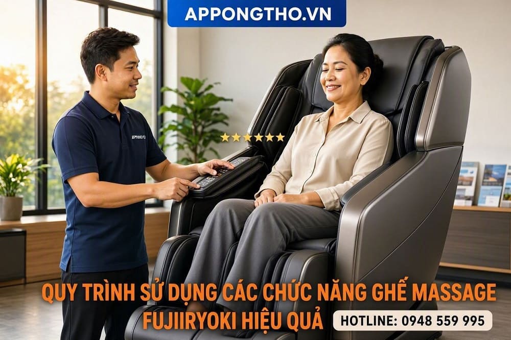4. Cài đặt ghế Massage Fujiiryoki chuyên sâu