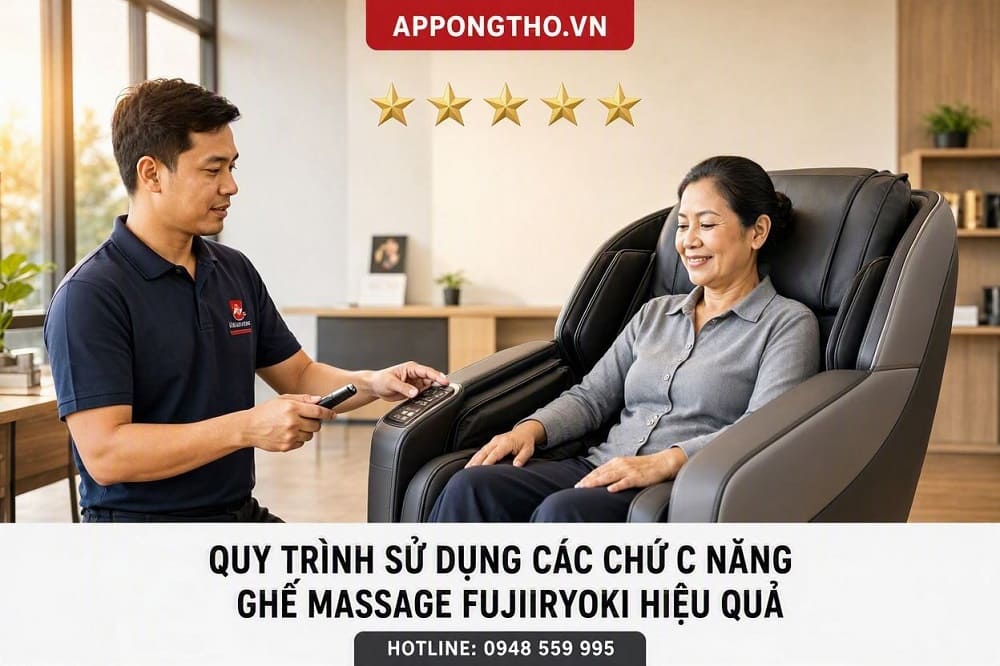 2. Sử dụng ghế Massage Fujiiryoki các chức năng tự động