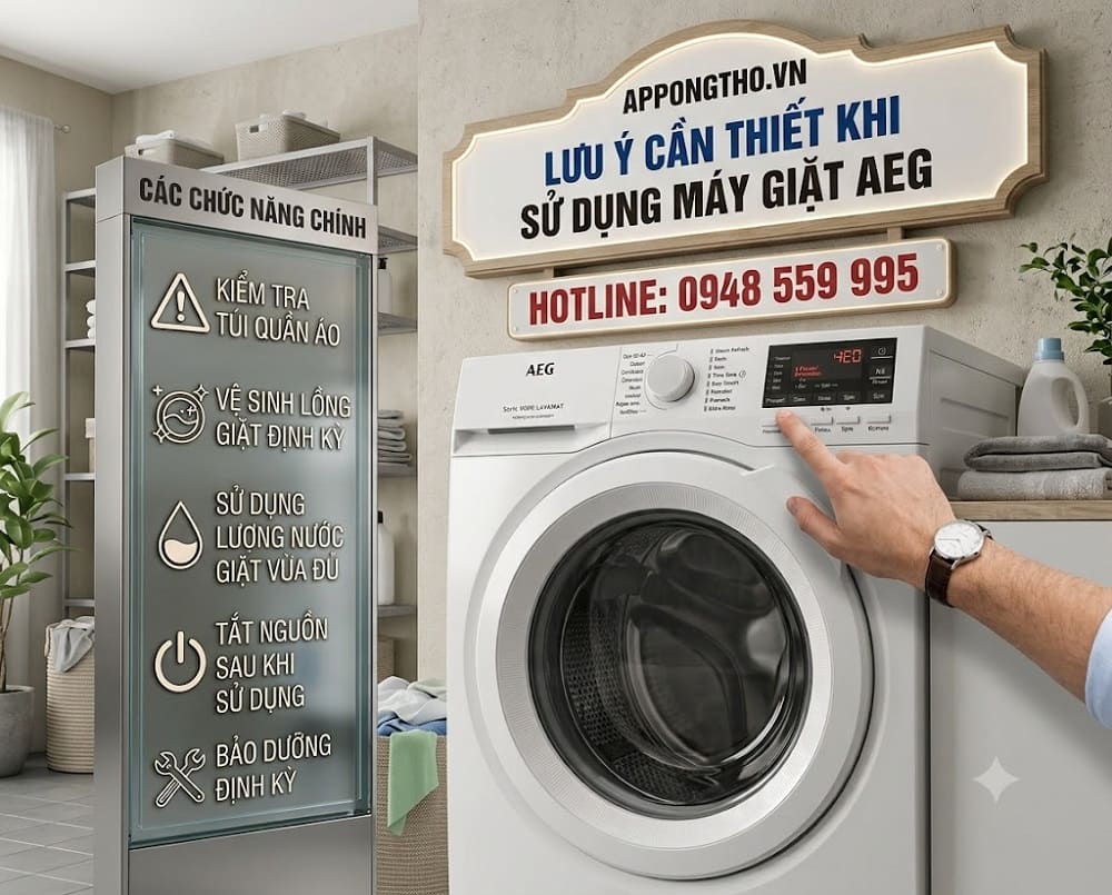8. Cách giặt nhanh (Time Save) trên máy giặt AEG