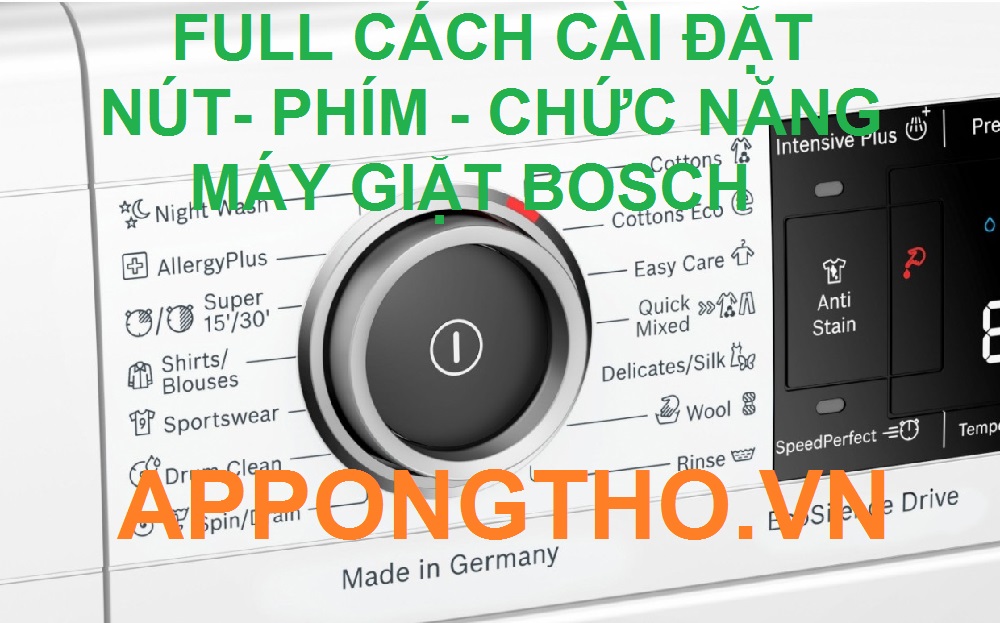 Điều cần tránh khi sử dụng máy giặt Bosch