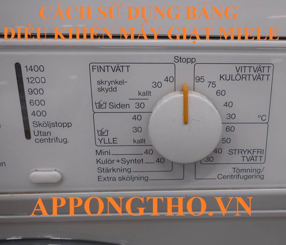 🧶 6. Cài đặt chương trình Wool/Silk (Len/Lụa) trên máy giặt Miele