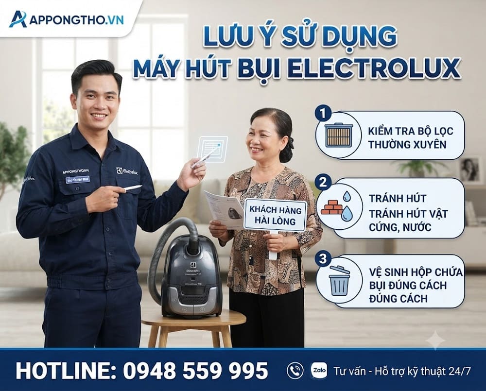 12. Cách thay pin – Battery trên máy hút bụi Electrolux
