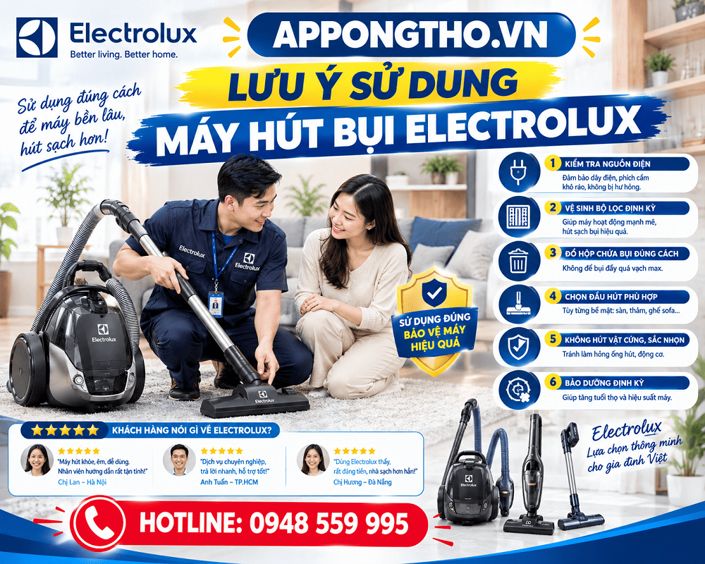 3. Cách Hút nhẹ – MIN trên máy hút bụi Electrolux