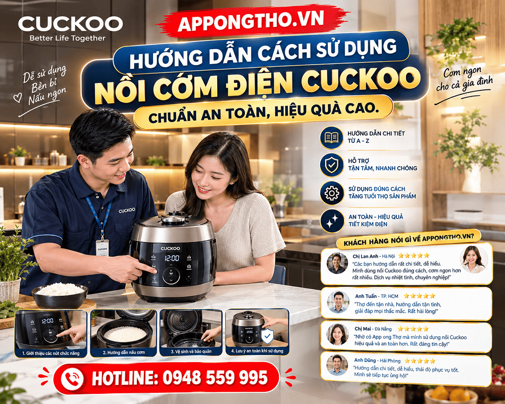 Hướng Dẫn Sử Dụng Nồi Cơm Điện Cuckoo Hiểu Quả An Toàn