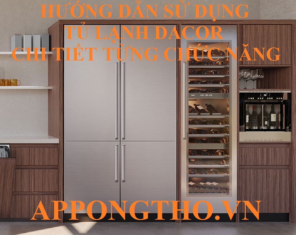 9. Cài đặt Water – Lấy nước trên tủ lạnh Dacor