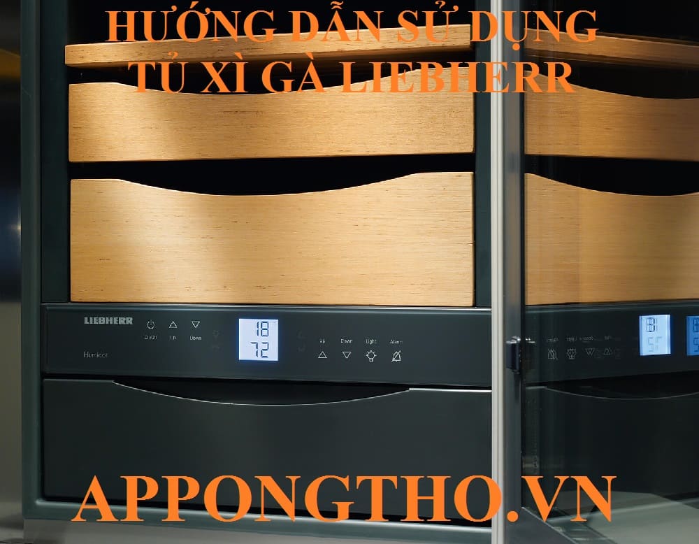 2. Hiển thị độ ẩm (💧 Humidity / RH) trên tủ xì gà Liebherr