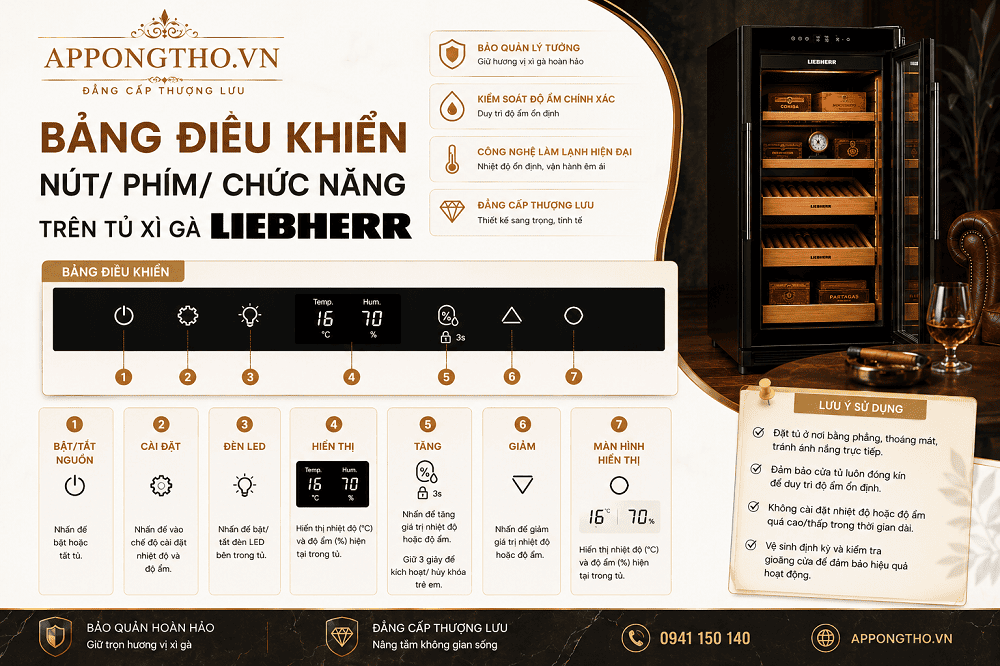 Lợi ích khi biết cách sử dụng tủ xì gà Liebherr đúng cách