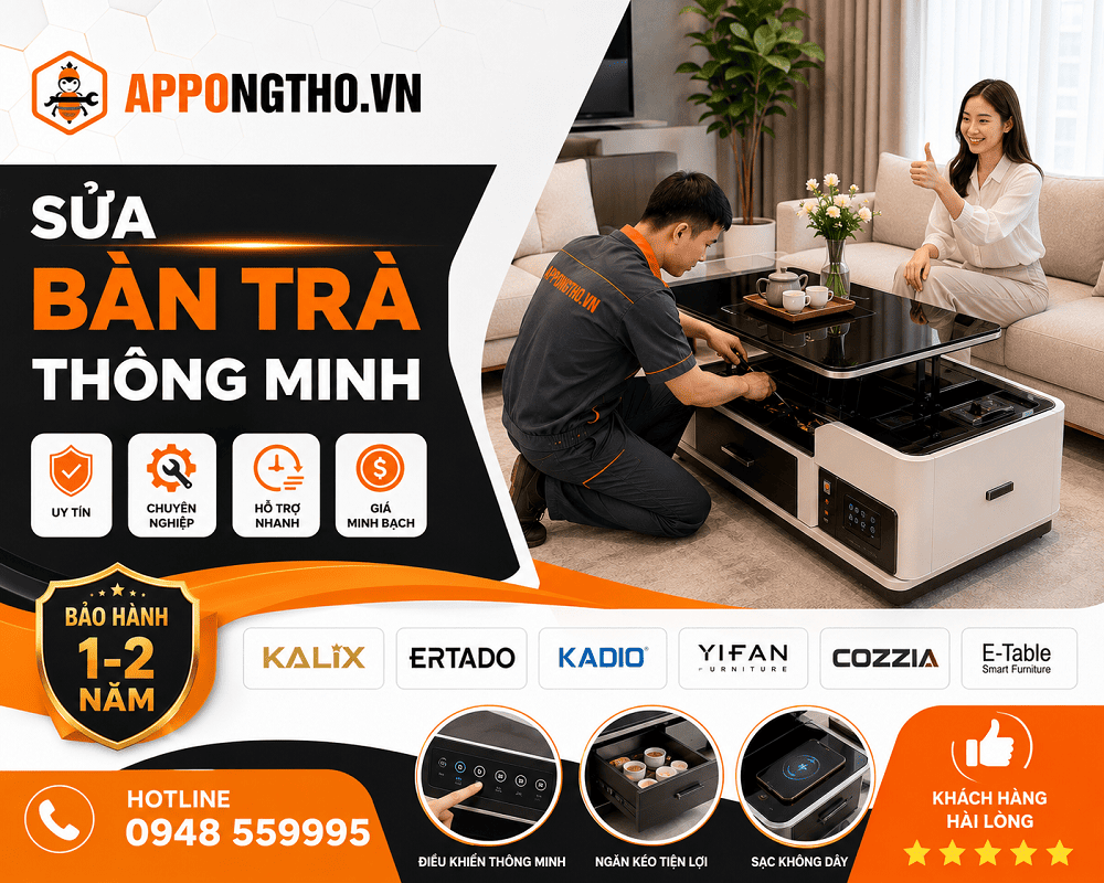 22. Sửa chữa bảo hành bàn trà tại Phúc Thọ - Hà Nội