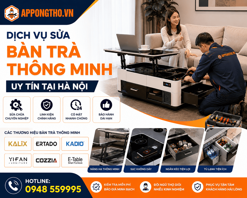 9. Sửa bàn trà tại Hoàng Mai - Hà Nội