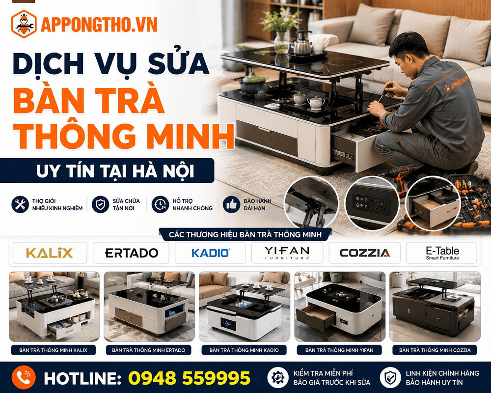 30 Địa Chỉ Sửa Bàn Trà Thông Minh Tích Hợp Lạnh, Loa Tại Hà Nội