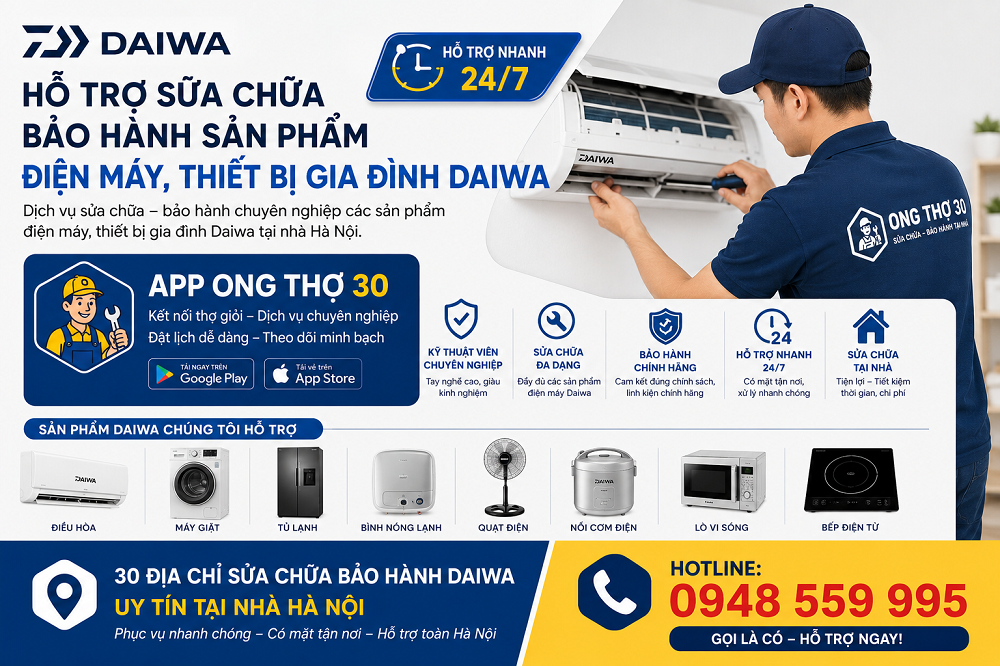 Sửa chữa bảo hành sản phẩm Daiwa là gì?