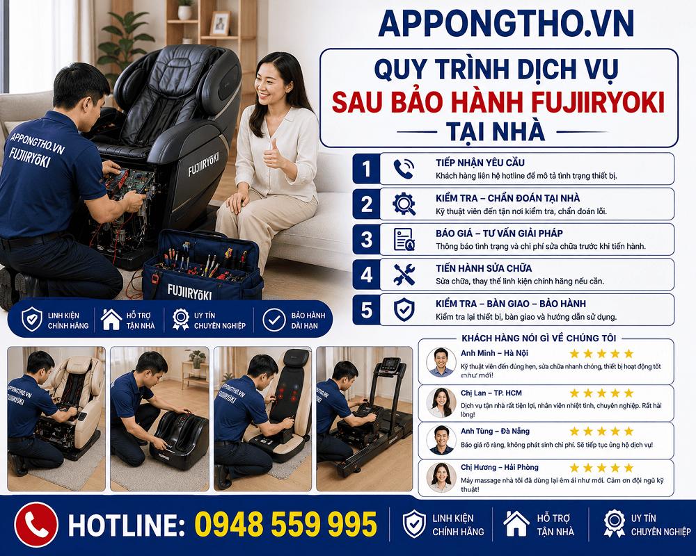 Điều khoản sửa chữa bảo hành Fujiiryoki