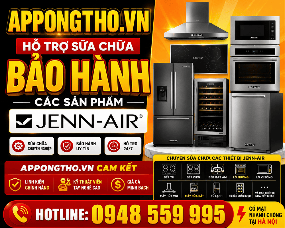 8. Sửa chữa sau bảo hành Jenn-Air tại Hoàn Kiếm - Hà Nội
