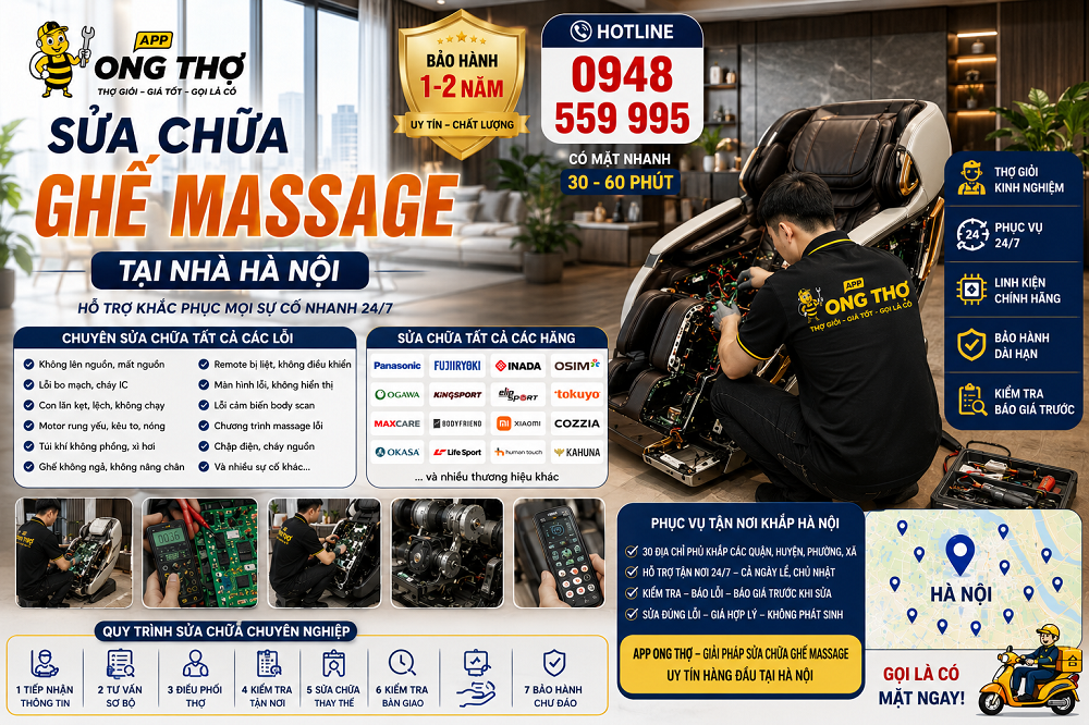 10. Sửa chữa ghế massage tại Bắc Từ Liêm - Hà Nội