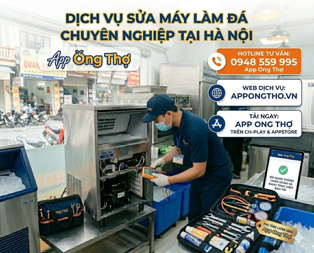 Lợi ích khi hỏng máy làm đá tìm đúng thợ sửa uy tín