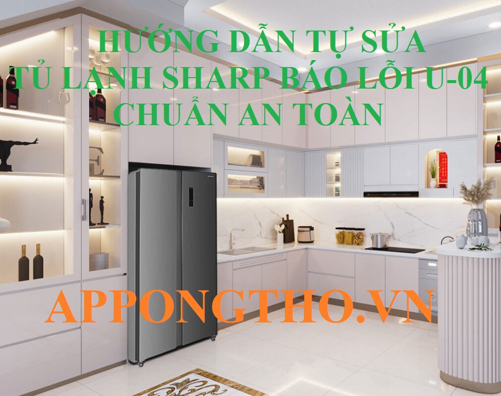 Tự sửa mã lỗi U-04 trên tủ lạnh Sharp Inverter, Side by Side