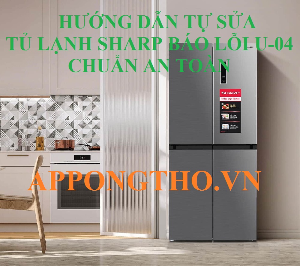 Tự sửa mã lỗi U-04 trên tủ lạnh Sharp Inverter, Side by Side