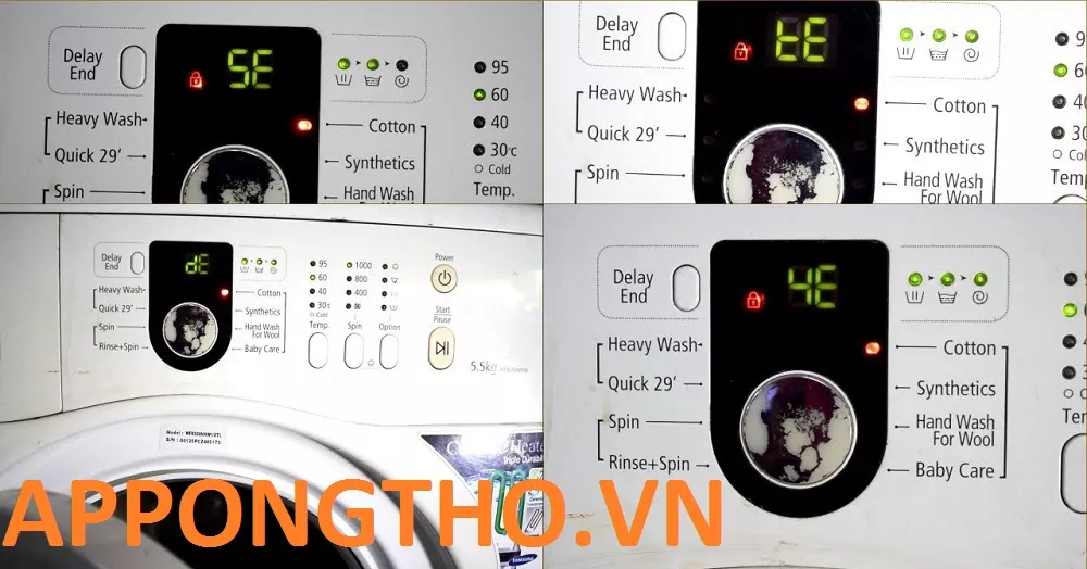 Bảng Mã Lỗi Máy Giặt Samsung